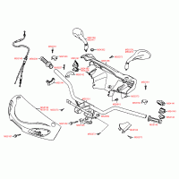 F03 handlebar, gas cable and body parts