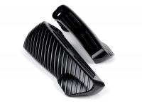 Pair of foot pegs -MOTO NOSTRA, CNC, black shiny- Vespa GT, GTL, GTS 125-300, GTV