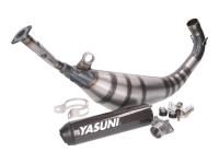 exhaust Yasuni R5 black carbon fiber for Aprilia RX, SX, Derbi Senda, Gilera RCR, SMT (EBE, EBS, D50B)
