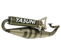 exhaust Yasuni Scooter Z yellow carbon fiber for Yamaha Neos 50 2T 97-01 E1 [5AD/ 5BV]