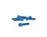 hexagon socket screw set - anodized aluminum blue - 6 pcs - M6x20 - styling