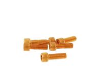 hexagon socket screw set - anodized aluminum orange - 6 pcs - M6x20 - styling
