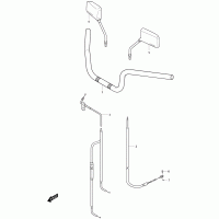 FIG38 handlebar, mirrors, bowden cables