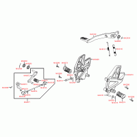 F16 footrest & brake pedal