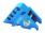 riser kit Polini CNC 4-hole blue for Minarelli horizontal