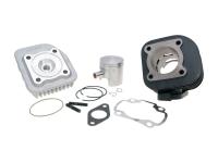 cylinder kit Polini cast iron sport 70cc 12mm for CPI, Keeway Euro 2, obliquely