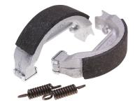 brake shoe set Polini 80x18mm w/ springs for drum brake for Honda Camino, Peugeot 103, 104, Puch Maxi (spoke wheel), MV50X, X30, X50