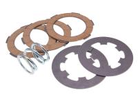 clutch disc set, cork and steel clutch friction plates incl. spring Ferodo for Vespa Classic Vespa 90 V9A1T