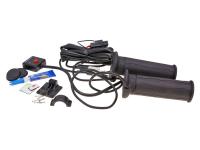 heated grip kit Koso black 130mm for quad, ATV (w/ thumb throttle)