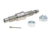 transmission output shaft 143mm incl. nut, crown nut, splint for Piaggio Sfera 125 RST [ZAPM01000]