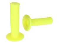 handlebar rubber grip set Domino 6131 off-road neon yellow