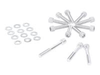 engine case / variator cover screw set silver-colored for Yamaha Why 50 99-01 E1 [SA036/ 5FV]