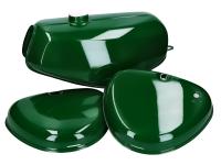 fuel tank and side cover set billiard green for Simson S50, S51, S70