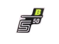 logo foil / sticker S50 B neon yellow for Simson S50