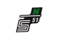 logo foil / sticker S51 N green for Simson S51