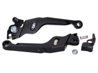 brake lever set CNC black adjustable for Vespa Modern GTS 300 ie 4V 16-18 ABS E4 (Europe) [ZAPMA3300]