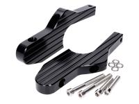 pillion footpeg adapter set aluminum CNC matt black for Vespa Modern GTS 300 ie Super 4V 14-16 ABS E3 (Asia) [ZAPM4520]