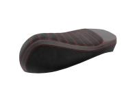 seat cover black, red stitch seam for Vespa Modern GTS 125 ie Super 4V 09-16 ABS/ o. ABS E3 [ZAPM4530]