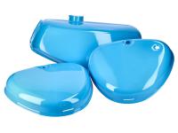 fuel tank and side cover set blue for Simson S50, S51, S70