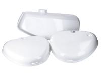 fuel tank and side cover set white for Simson S50, S51, S70
