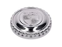 Gas cap 40mm with embossed logo for Puch DS, VSD, VZ 3-speed manual shift