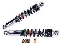 Shock absorber set YSS black chrome 300mm for Puch Maxi, Tomos
