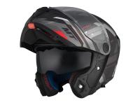 helmet MT Atom 2 SV flip-up helmet black/red/silver matt size M (57-58cm)