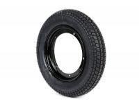 complete wheel BGM PRO 3.50-10 inch TT 59P reinforced black for Vespa Largeframe PX, Sprint, Rally, GT, GTR, TS, T4, LML Star, Stella
