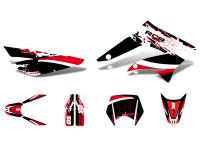 decal set black-white-red glossy for Gilera RCR 11-17