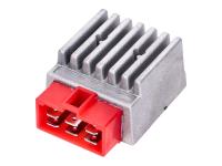 regulator / rectifier w/ flasher relay, red plug for Derbi GPR 50 2T 13- (D50B) [ZDPVXA00]