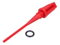 gear oil dipstick / filler screw plug Malossi red for Aprilia Sport City One 50 4T 2V 08-10 E2 [ZD4SB000/ SBC00/ SBE00/ SBB00]