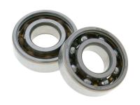 crankshaft bearing set Malossi MHR open 20x47x14 SKF 6204 TN9/HN3 C4 for Minarelli, Derbi EBE, EBS, D50B0