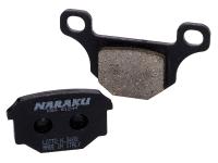 brake pads Naraku organic for Aprilia RS4, Derbi GPR, Motorhispania RX, Pegasus R50X, Rieju MRT