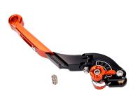 clutch lever / rear brake lever Puig 2.0 adjustable, extendable folding  - orange black