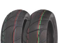 tire set Quick Q007 120/70-12 & 130/70-12 for Peugeot Vivacity 2 50 2T 12 inch wheels 03-07 E2