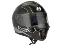 helmet Speeds full face Race II Graphic black / titanium / silver