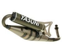 exhaust Yasuni Scooter Z yellow carbon fiber for Piaggio