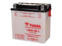 battery Yuasa 12N9-4B-1 w/o acid pack