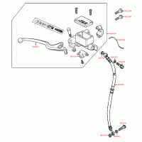 F04 brake lever & brake hose front