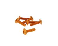 fairing screws hex socket head - anodized aluminum orange - set of 6 pcs - M5x20