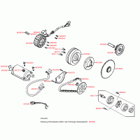 E06 electric starter, electric stator and oil pump