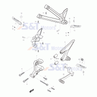 FIG30 foot pegs, gear shift lever