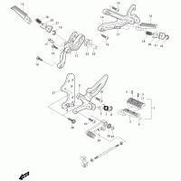FIG33 foot pegs, gear shift lever