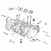engine - crankcase D50B0 E-start for Derbi GPR 50 Nude 06-