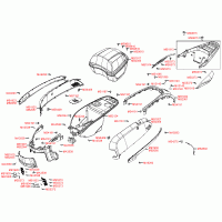 F12 rear body parts, under seat storage & helmet box