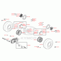F07 front wheels with brake, drive / driving / transmission shaft