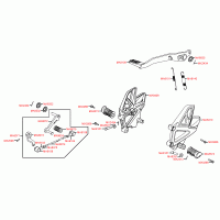 F16 footrest & brake pedal