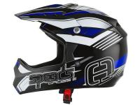 helmet Speeds Cross III black / blue / white glossy