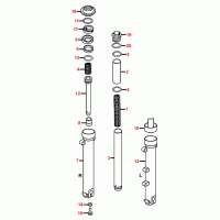 F06a front fork - single parts