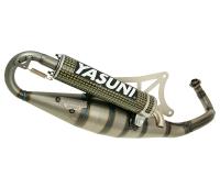 exhaust Yasuni Scooter R yellow carbon fiber for Aprilia SR 50 LC 14- (Piaggio engine carburetor) (USA) [ZD4VFB/ VFD/VFU00/ VFJ/ VZ000]